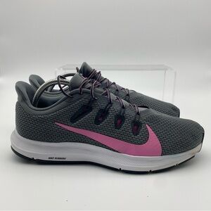 Nike Quest Women Size 11 Shoes Gray Running Athletic Training Sneakers Lace Up